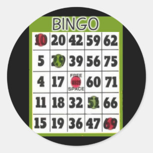 Bingo Card Ronde Sticker