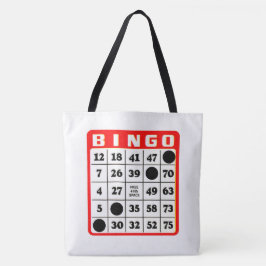 Bingo Card Shoulder Bag Tote Bag