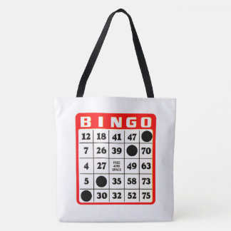 Bingo Card Shoulder Bag Tote Bag