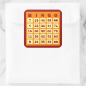 Bingo Card Vierkante Sticker (Tas)