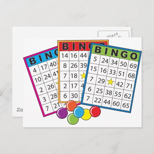 Bingo Cards Briefkaart (Voorkant / Achterkant)