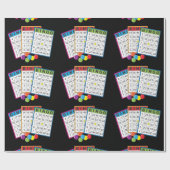 Bingo Cards Glossy Wrapping Paper Cadeaupapier (Vlak)