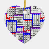 Bingo Cards-patroon Keramisch Ornament (Voorkant)