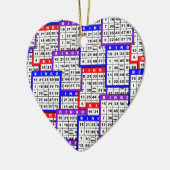 Bingo Cards-patroon Keramisch Ornament (Links)