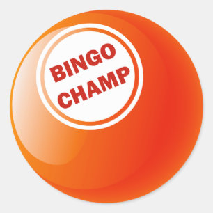 BINGO CHAMP BINGO BALL RONDE STICKER