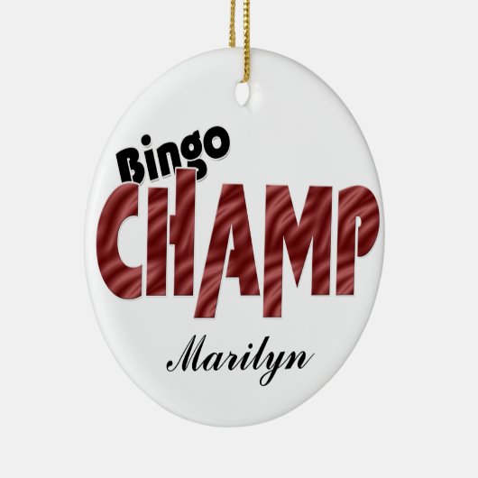 Bingo Champ Champion Vegas Style Ornament (Rechts)