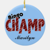 Bingo Champ Champion Vegas Style Ornament (Achterkant)
