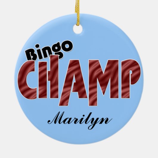 Bingo Champ Champion Vegas Style Ornament (Achterkant)
