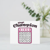 Bingo Champion Briefkaart (Staand voorkant)