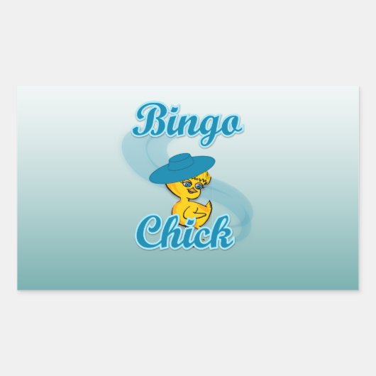 Bingo Chick #3 Rechthoekige Sticker (Voorkant)