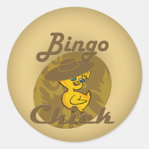 Bingo Chick #6 Ronde Sticker