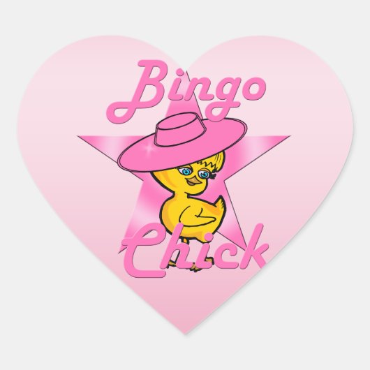 Bingo Chick #8 Hart Sticker (Voorkant)
