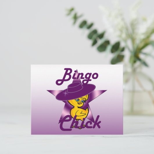 Bingo Chick #9 Briefkaart (Staand voorkant)