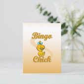 Bingo Chick Briefkaart (Staand voorkant)