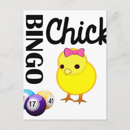 Bingo Chick Briefkaart (Voorkant)