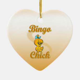 Bingo Chick Keramisch Ornament