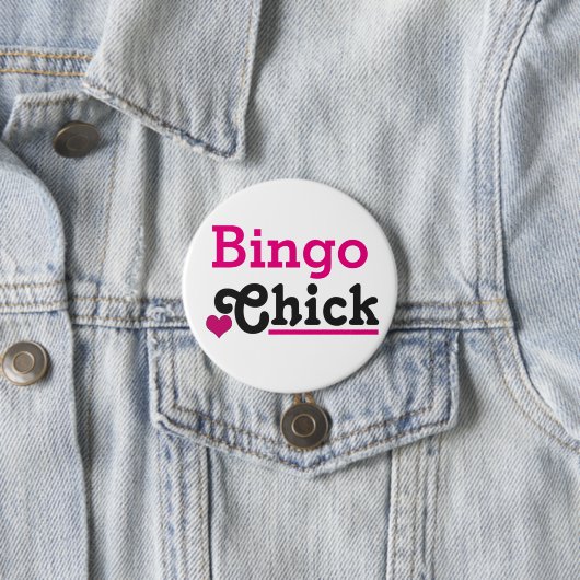 Bingo Chick Ronde Button 7,6 Cm (In situ)