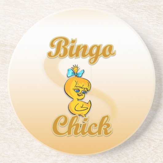 Bingo Chick Zandsteen Onderzetter (Voorkant)