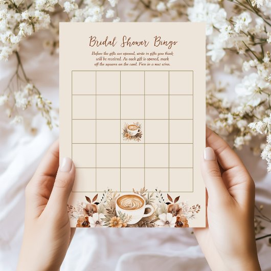 Bingo Coffee Bruiloftsspelkaart Kaart