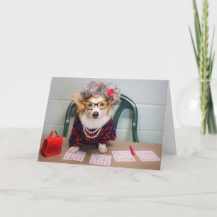 Bingo Corgi lege wenskaart Kaart