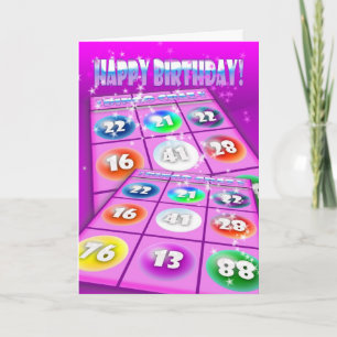 Bingo Crazy Verjaardag Kaart