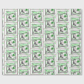 Bingo Dame Met Geld Bingo Kaart Cadeaupapier (Vlak)