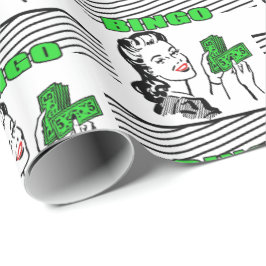 Bingo dame met geld cadeaupapier