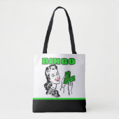 Bingo dame met geld Canvas tas (Voorkant)