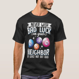 Bingo de Speler Lucky Bingo 49 van de Bezoeker van T-shirt