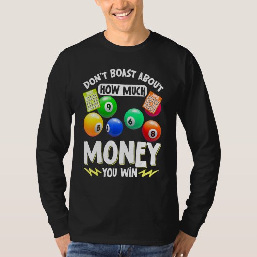 Bingo de Speler Lucky Bingo 51 van de Bezoeker van T-shirt (Voorkant)