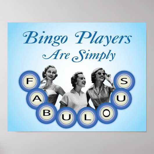 Bingo de Spelers zijn eenvoudig Fabulair Poster (Voorkant)