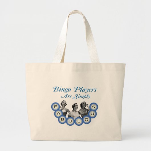 Bingo de Spelers zijn eenvoudig Fabulous Grote Tote Bag (Voorkant)