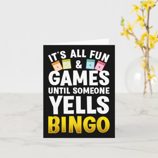 Bingo Design voor Mannen Vrouwen Bingo Novelty Gam Kaart (Gele Bloem)