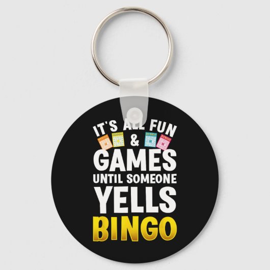 Bingo Design voor Mannen Vrouwen Bingo Novelty Gam Sleutelhanger (Voorkant)