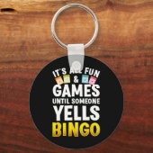 Bingo Design voor Mannen Vrouwen Bingo Novelty Gam Sleutelhanger (Voorkant)