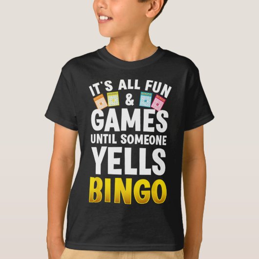 Bingo Design voor Mannen Vrouwen Bingo Novelty Gam T-shirt (Voorkant)