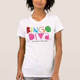 Bingo Diva Dames Casual Scoop T-shirt