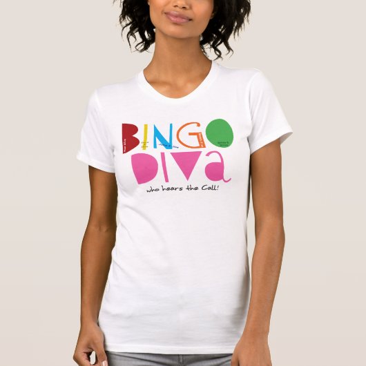 Bingo Diva Dames Casual Scoop T-shirt (Voorkant)