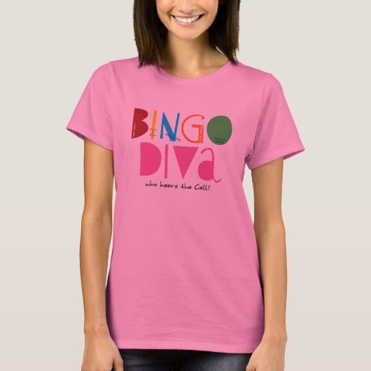 Bingo Diva Dames Lange hoes T-shirt (Voorkant)