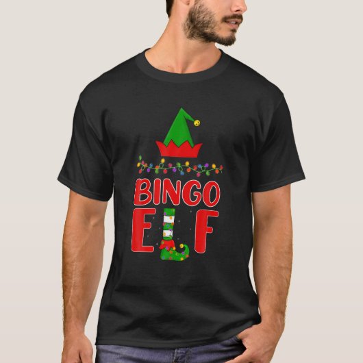 Bingo Elf Matching Family Lighting Kerstmis T-shirt (Voorkant)