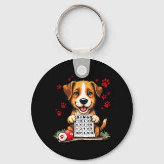 Bingo en hond grappige Bingo Liebhebber Bingo en h Sleutelhanger