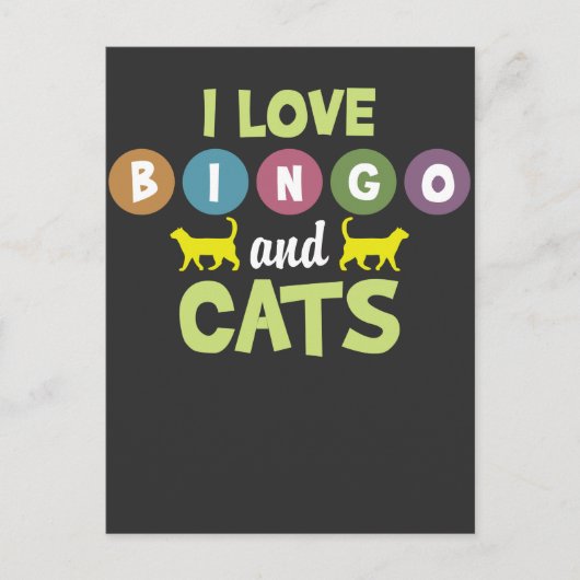 Bingo en katten Funny Kitten Animal Pet Lovers Briefkaart (Voorkant)