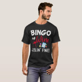 Bingo en wijn voelen zich fijn t-shirt (Voorkant volledig)