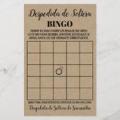 Bingo-engelse spaanse rustige Vrijgezellenfeest (Achterkant)