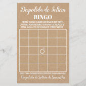 Bingo-engelse spaanse rustige Vrijgezellenfeest (Achterkant)