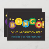 Bingo Event Kleurrijk Briefkaart (Voorkant / Achterkant)