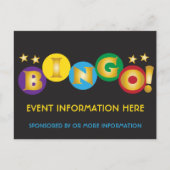 Bingo Event Kleurrijk Briefkaart (Voorkant)