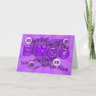 Bingo Fan Verjaardag Kaart Kelly's Eye Nummer Een