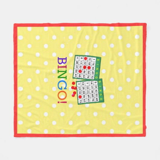 Bingo! Fleece Deken (Voorkant (Horizontaal))