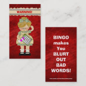 Bingo Fun Cartoon Mini Doodle-kaart Visitekaartje (Voorkant / Achterkant)